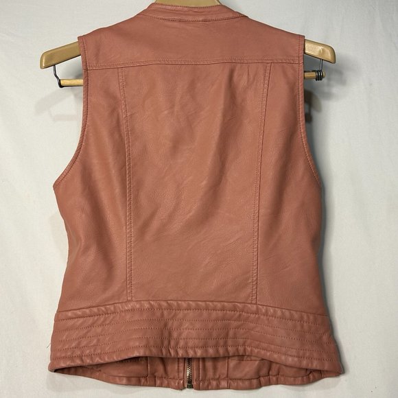 G by Guess Full Zipper Vest Women's Size Small Faux Leather - Picture 5 of 5